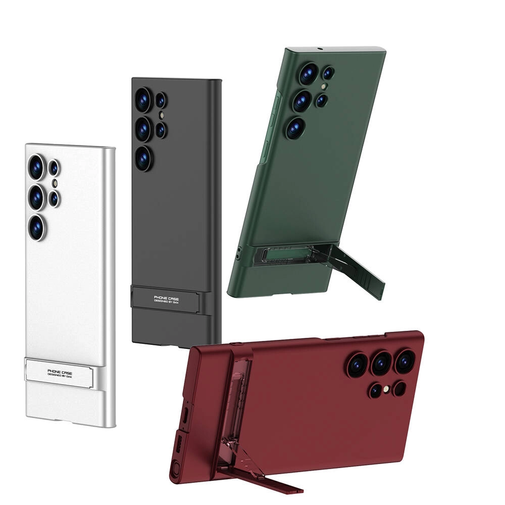 Galaxy Uyumlu S24 Ultra Kılıf Zore Kamera Korumalı Dikey Standlı Ays Kapak