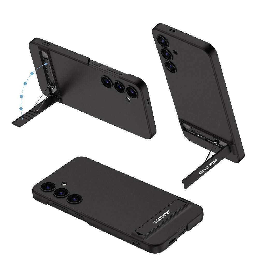 Galaxy Uyumlu S24 Ultra Kılıf Zore Kamera Korumalı Dikey Standlı Ays Kapak