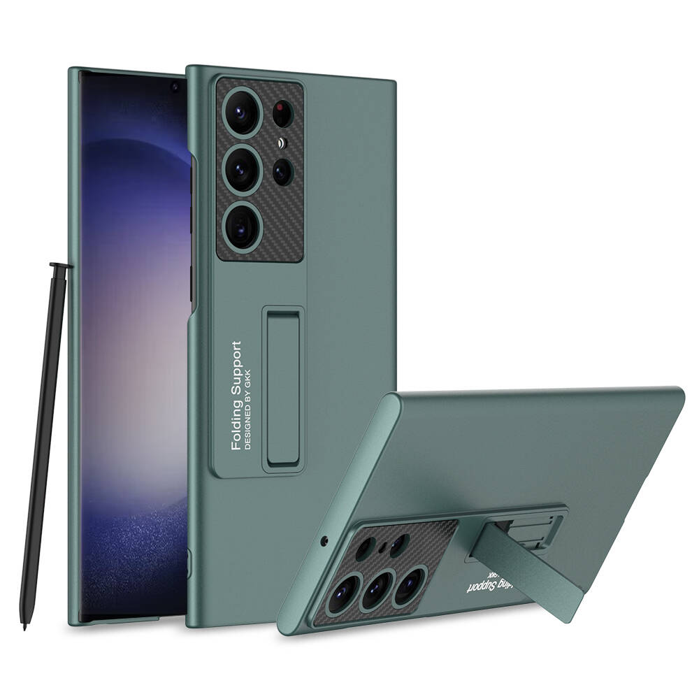 Galaxy Uyumlu S24 Ultra Kılıf Zore Standlı Ays Kapak-Yeşil
