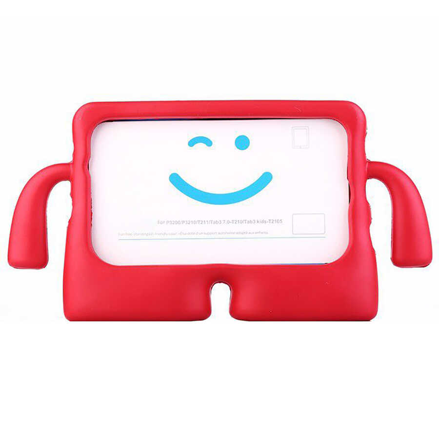 Galaxy Uyumlu Tab A9 Zore Çocuk Standlı Tablet Kılıf-Kırmızı