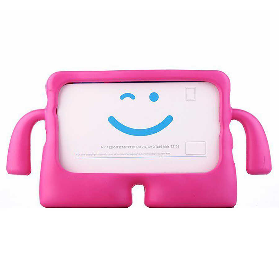 Galaxy Uyumlu Tab A9 Zore Çocuk Standlı Tablet Kılıf-Pembe koyu