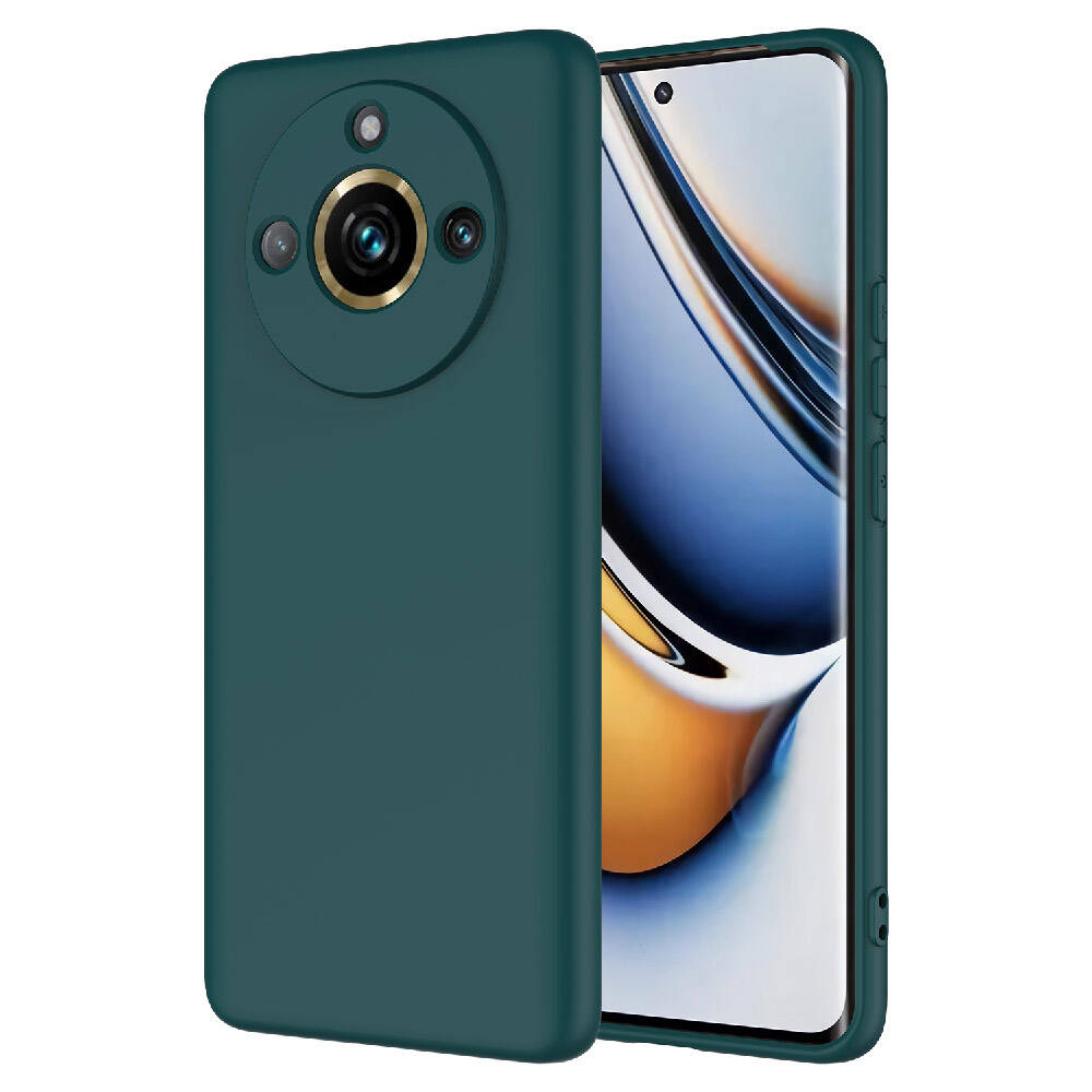 Realme 11 Pro Plus Kılıf Zore Mara Lansman Kapak-Koyu yeşil