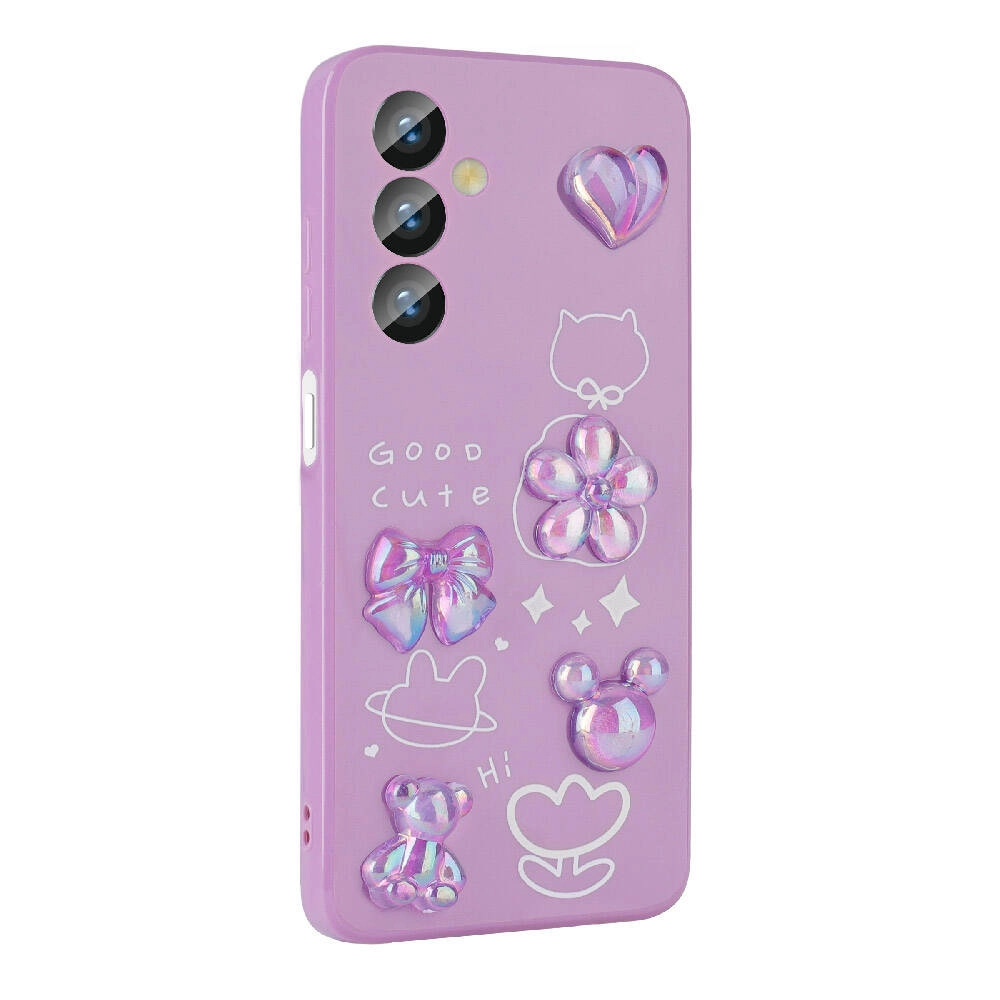 Galaxy Uyumlu A14 5G Kılıf Kabartma Figürlü Parlak Zore Toys Silikon Kapak
