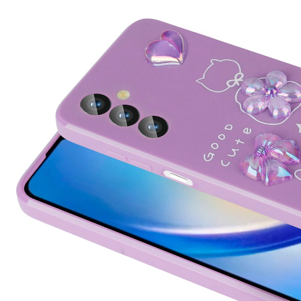 Galaxy Uyumlu A14 5G Kılıf Kabartma Figürlü Parlak Zore Toys Silikon Kapak