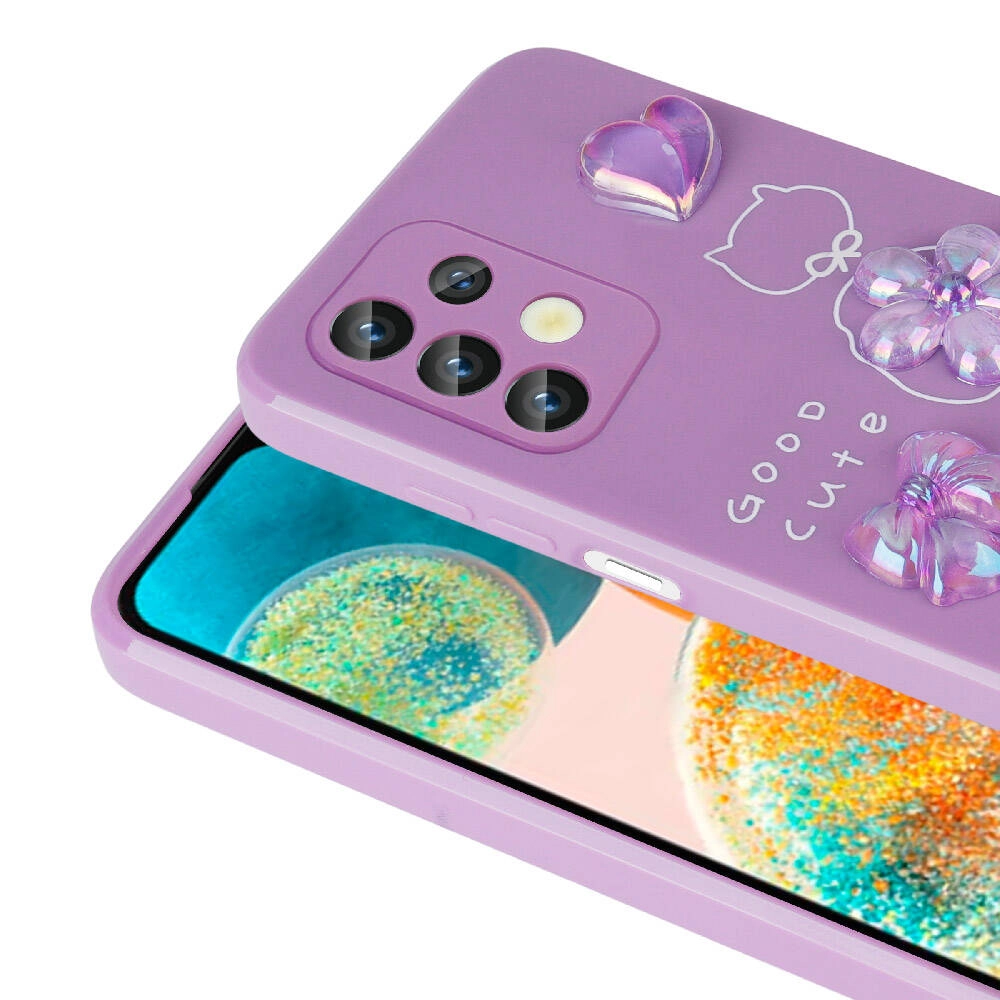 Galaxy Uyumlu A32 4G Kılıf Kabartma Figürlü Parlak Zore Toys Silikon Kapak