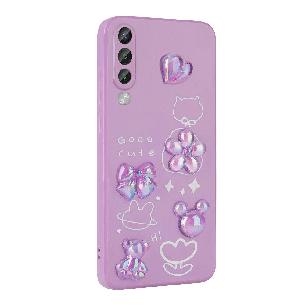 Galaxy Uyumlu A70 Kılıf Kabartma Figürlü Parlak Zore Toys Silikon Kapak