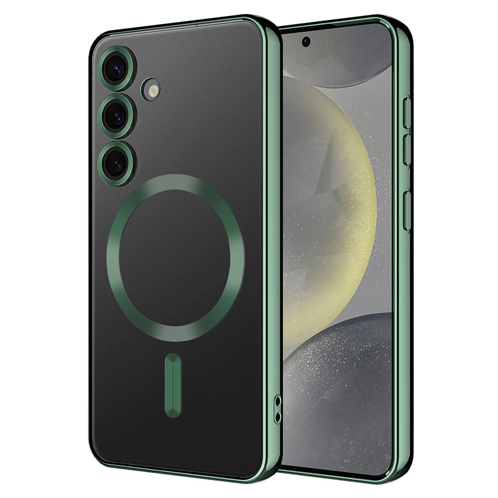 Galaxy Uyumlu S24 Plus Kılıf Kamera Korumalı M-safe Wireless Şarj Özellikli Zore Demre Kapak