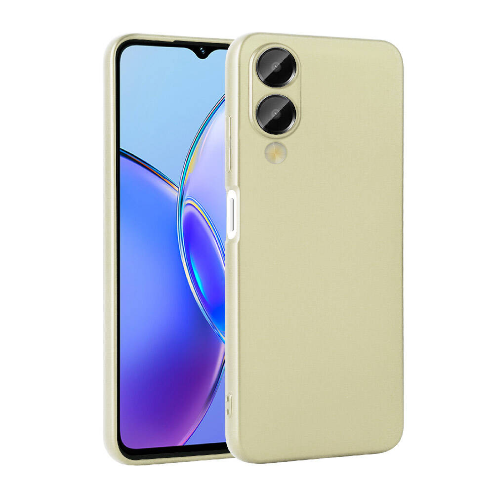 Vivo Y17S Kılıf Zore Premier Silikon Kapak-Gold