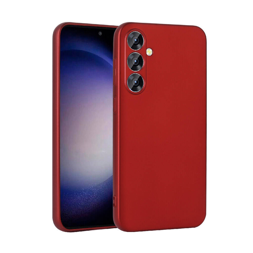 Galaxy Uyumlu S24 Kılıf Zore Premier Silikon Kapak-Kırmızı