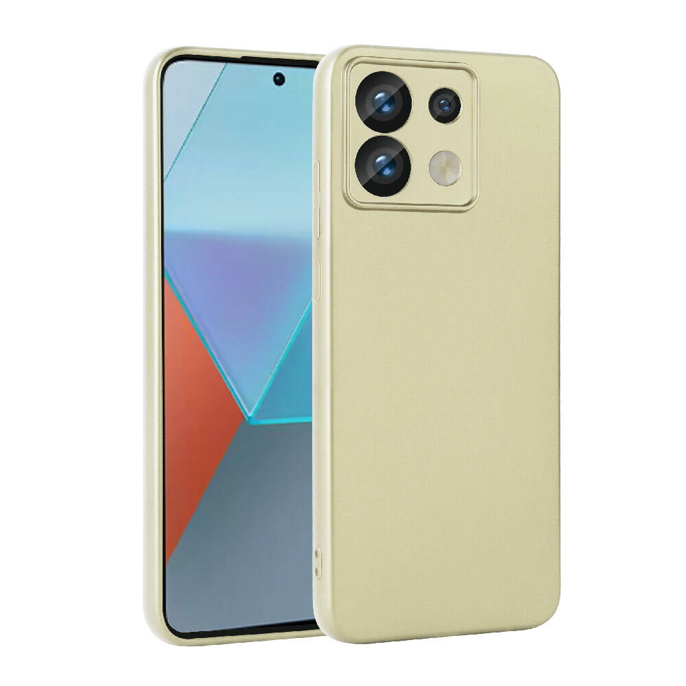 Xiaomi Uyumlu  Redmi Note 13 Pro 5G Kılıf Zore Premier Silikon Kapak-Gold