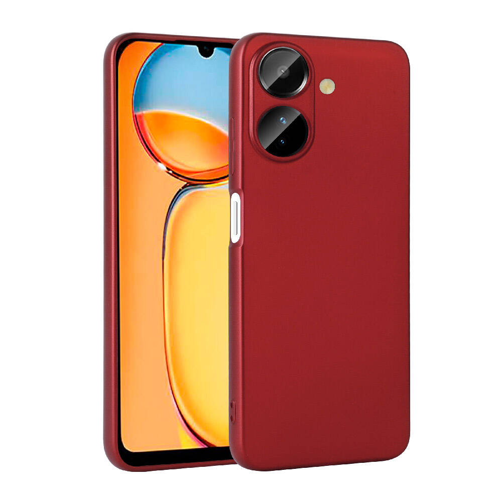 Xiaomi Uyumlu  Redmi 13C Kılıf Zore Premier Silikon Kapak-Kırmızı