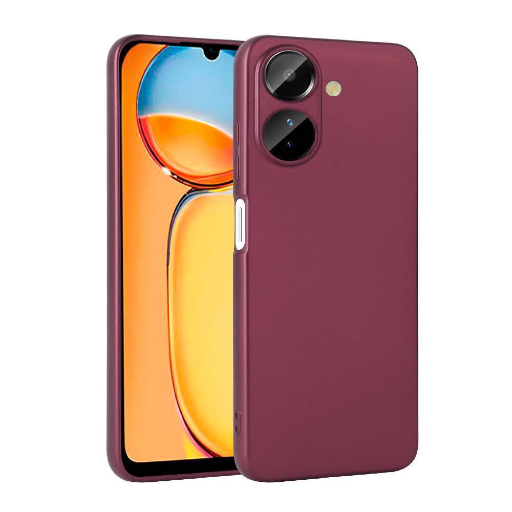 Xiaomi Uyumlu  Redmi 13C Kılıf Zore Premier Silikon Kapak-Mürdüm