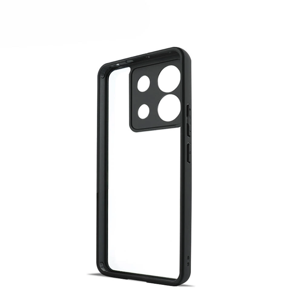 Xiaomi Uyumlu  Redmi Note 13 Pro 5G Kılıf Kamera Korumalı Şeffaf Arka Yüzey Zore New Roll Kapak