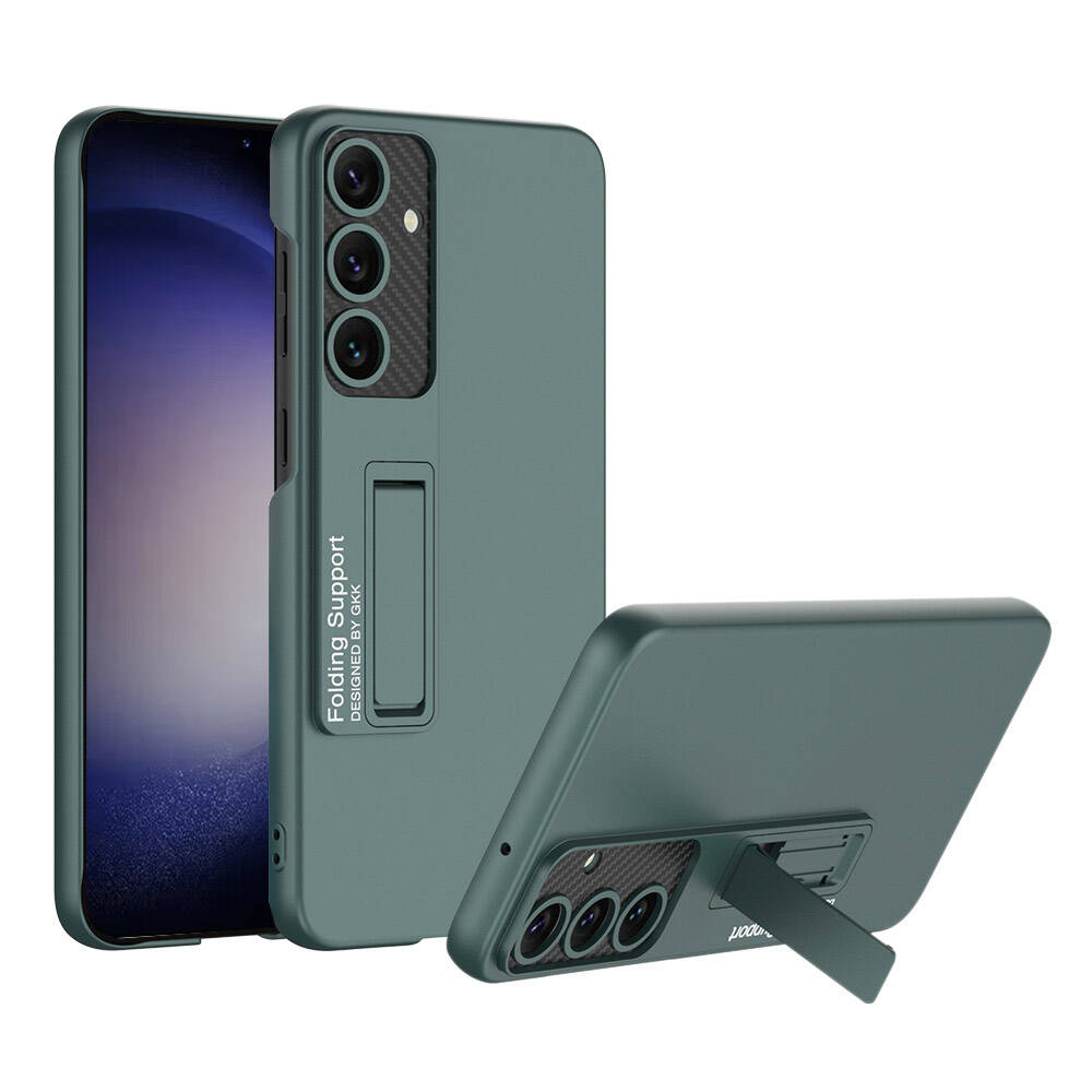 Galaxy Uyumlu S24 Kılıf Zore Standlı Ays Kapak-Yeşil