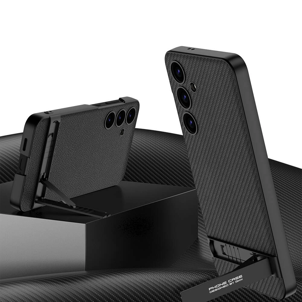 Galaxy Uyumlu S24 Kılıf Zore Kamera Korumalı Leather Dikey Standlı Ays Kapak