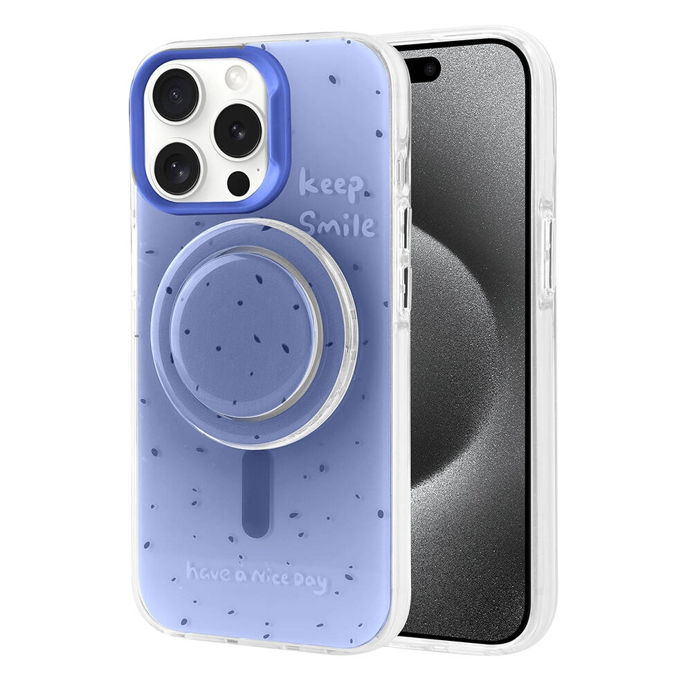 iPhone Uyumlu 15 Pro Max Kılıf M-safe Şarj Özellikli Tak-Çıkar Pop Soketli Zore Tiktok Kapak
