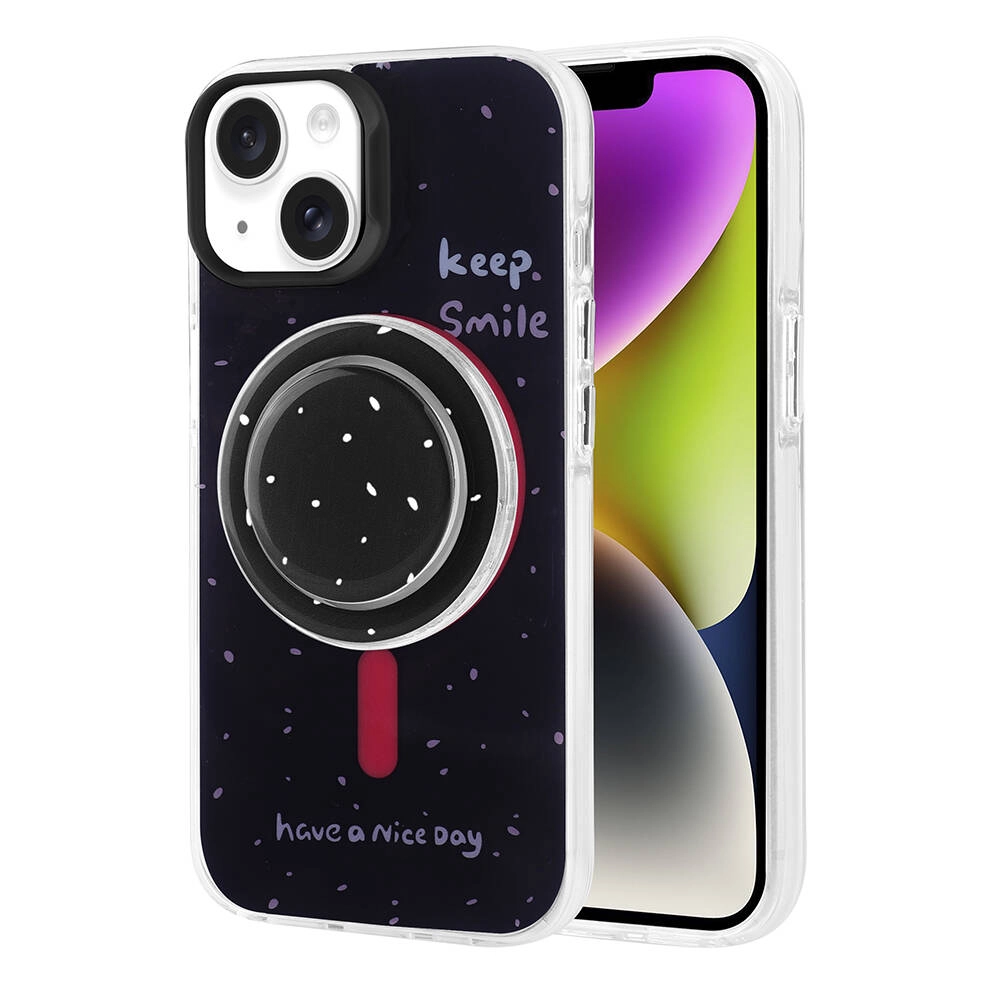 iPhone Uyumlu 14 Kılıf M-safe Şarj Özellikli Tak-Çıkar Pop Soketli Zore Tiktok Kapak