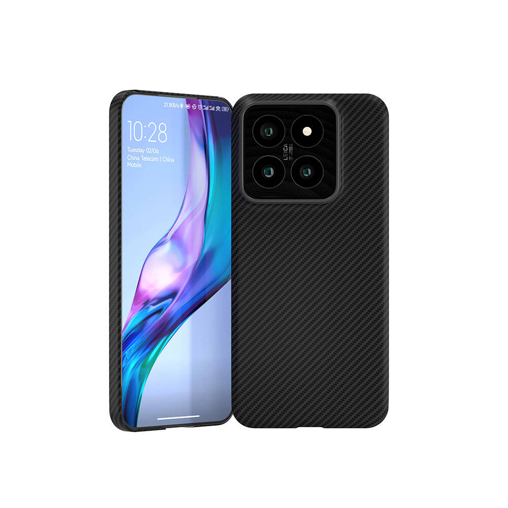 Xiaomi Uyumlu  Mi 14 Kılıf M-safe Şarj Özellikli 600D Zore Krek Karbon Kapak