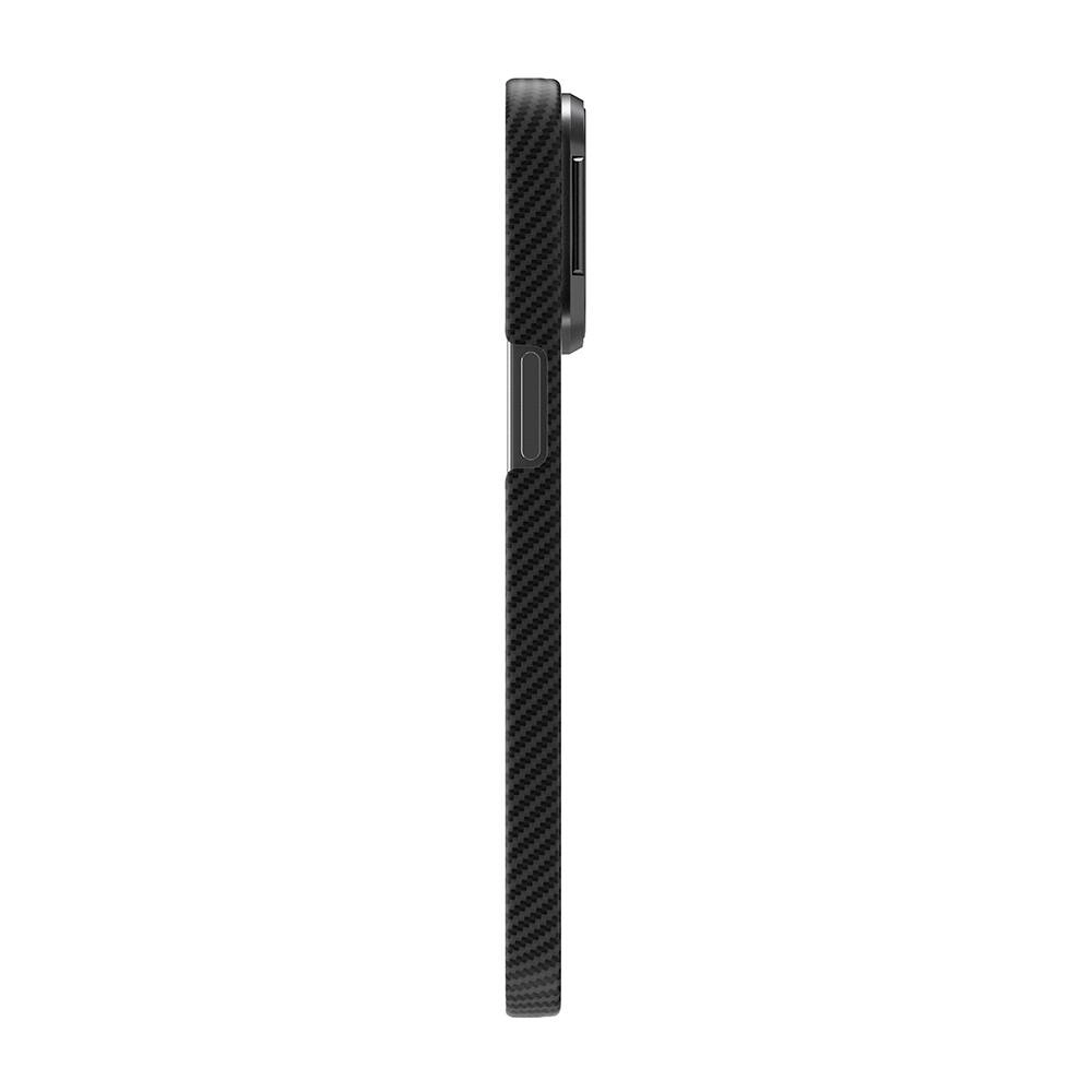 iPhone Uyumlu 15 Pro Kılıf M-safe Şarj Özellikli 600D Zore Krek Karbon Standlı Kapak