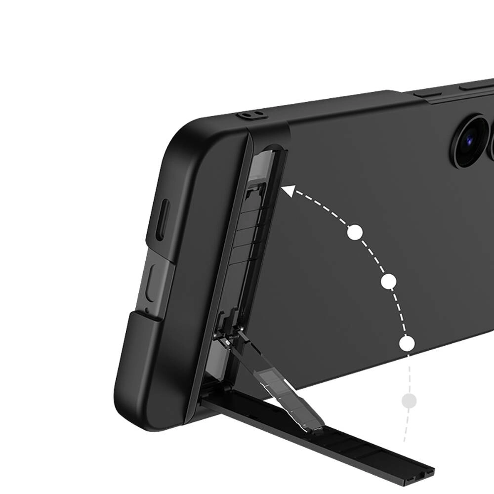 Galaxy Uyumlu S24 Kılıf Zore Kamera Korumalı Dikey Standlı Ays Kapak