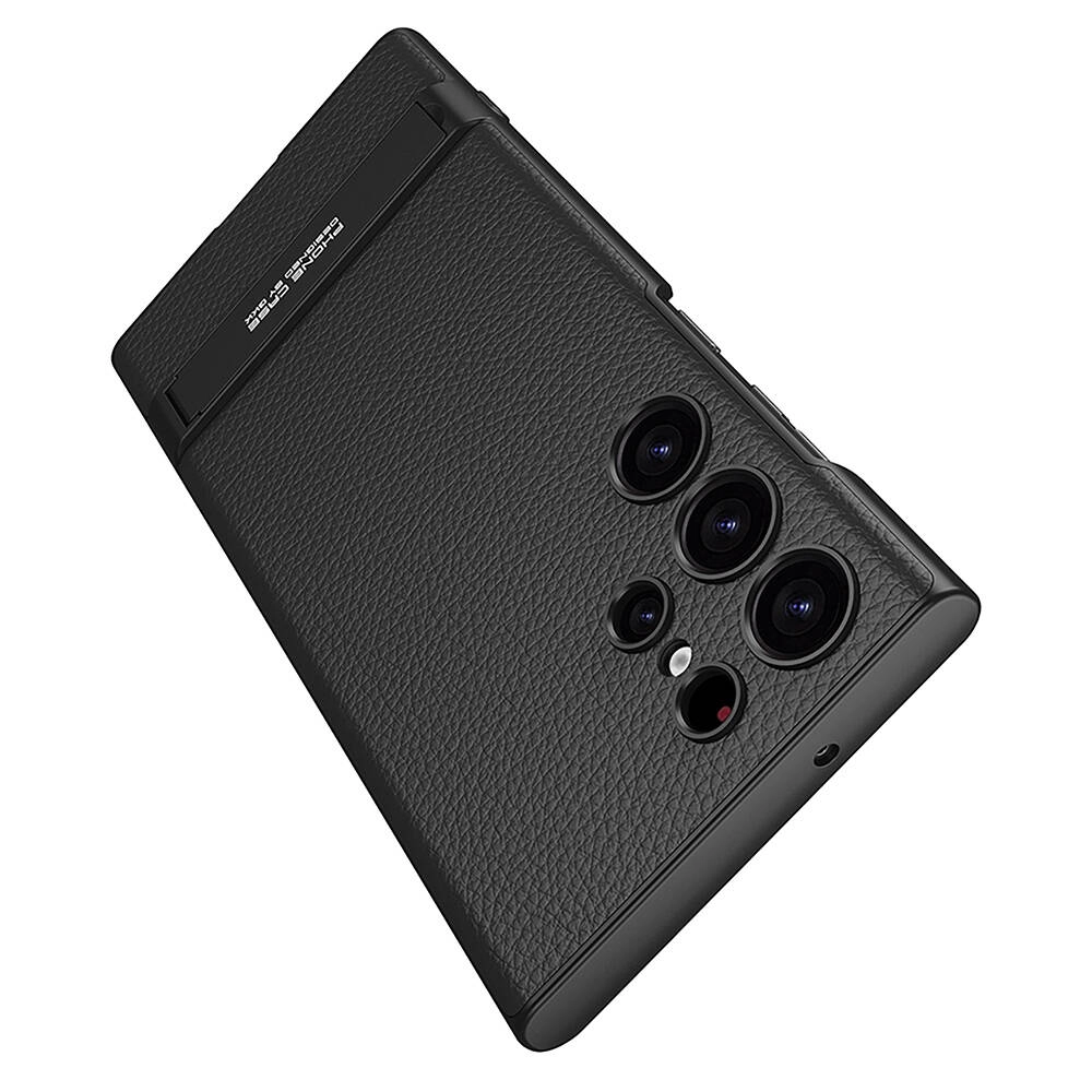Galaxy Uyumlu S24 Ultra Kılıf Zore Kamera Korumalı Leather Dikey Standlı Ays Kapak