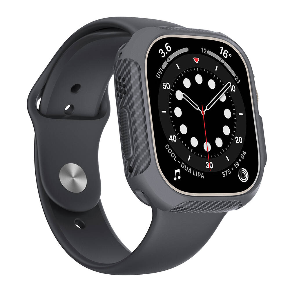 Watch Ultra 49mm Silikon TPU Kasa Koruyucu Zore Watch Gard 31-Gri