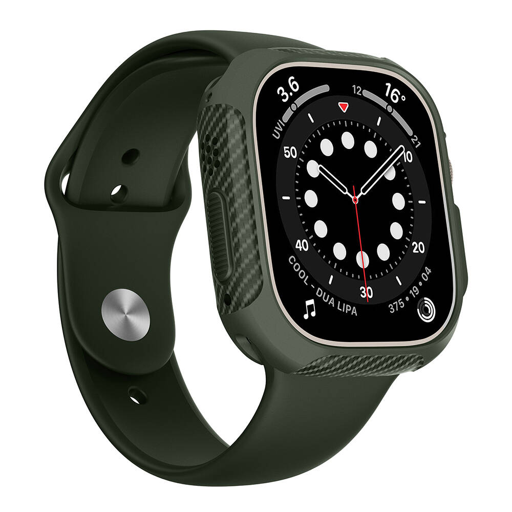 Watch Ultra 49mm Silikon TPU Kasa Koruyucu Zore Watch Gard 31-Yeşil