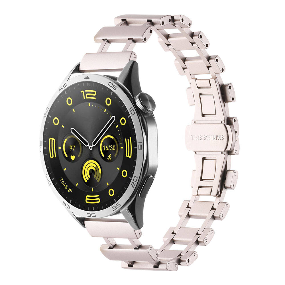 Huawei Uyumlu GT2 46mm Zore KRD-96 22mm Metal Kordon-Starlight