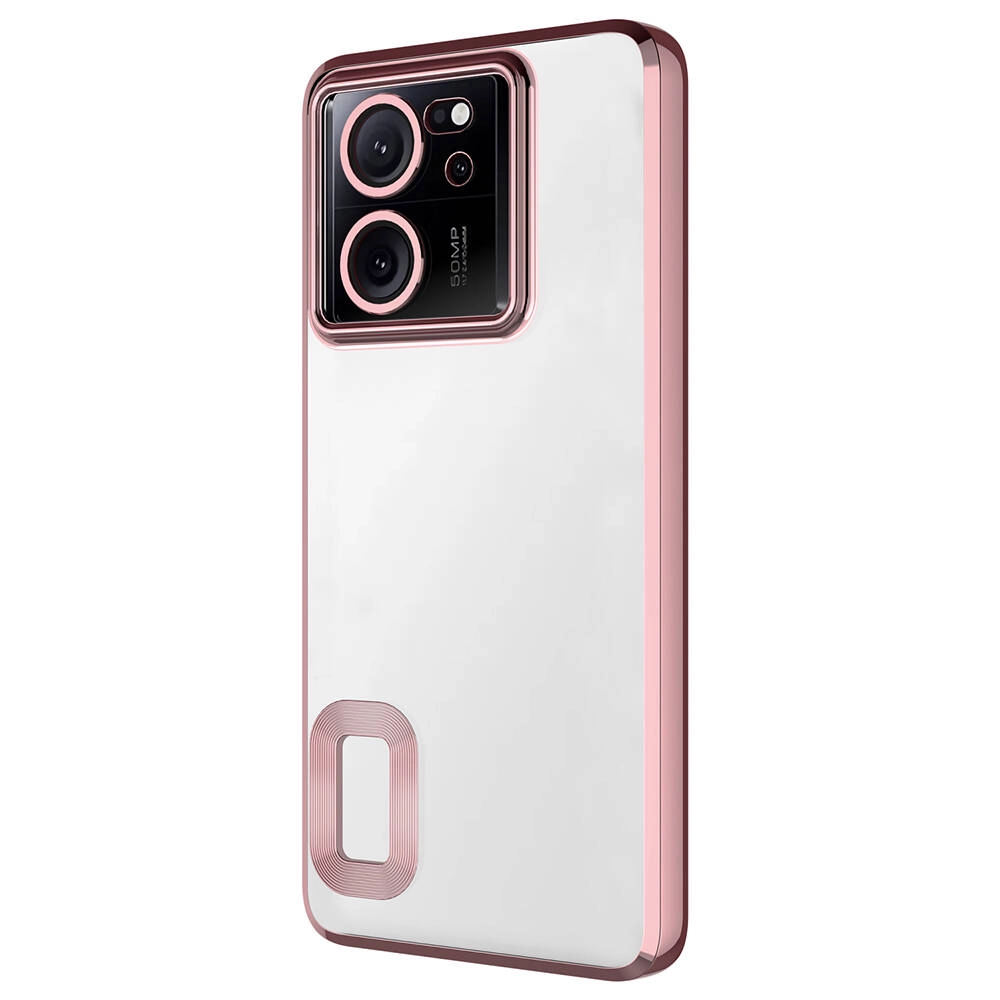 Xiaomi Uyumlu  Mi 13T Kılıf Kamera Korumalı Logo Gösteren Zore Omega Kapak