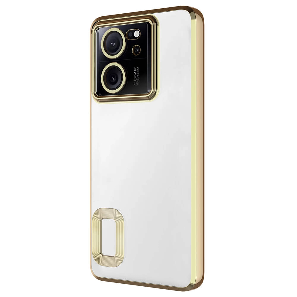 Xiaomi Uyumlu  Mi 13T Kılıf Kamera Korumalı Logo Gösteren Zore Omega Kapak