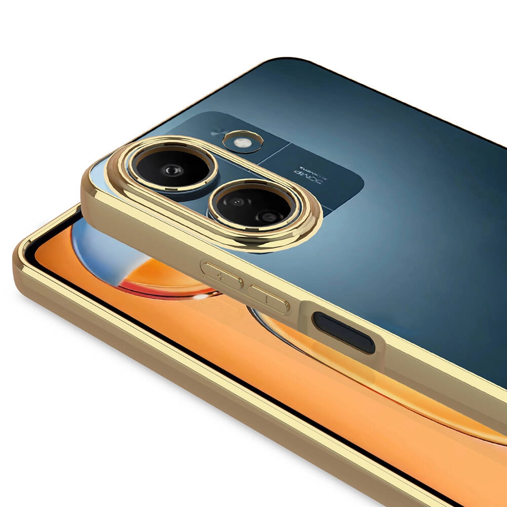 Xiaomi Uyumlu  Redmi 13C Kılıf Kamera Korumalı Logo Gösteren Zore Omega Kapak
