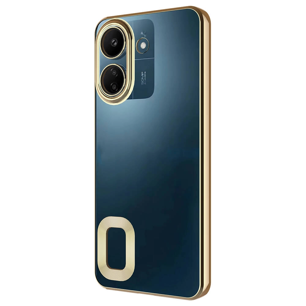 Xiaomi Uyumlu  Redmi 13C Kılıf Kamera Korumalı Logo Gösteren Zore Omega Kapak