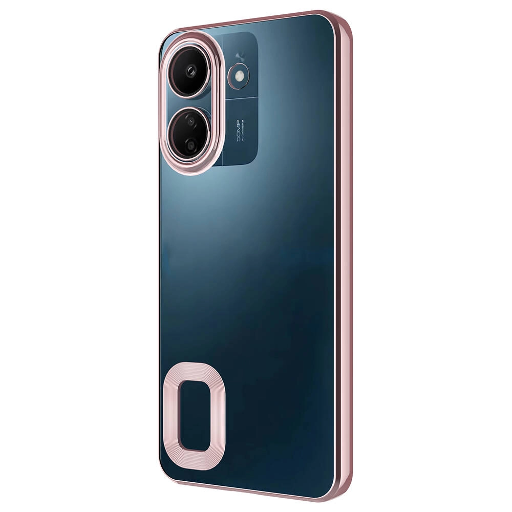 Xiaomi Uyumlu  Redmi 13C Kılıf Kamera Korumalı Logo Gösteren Zore Omega Kapak