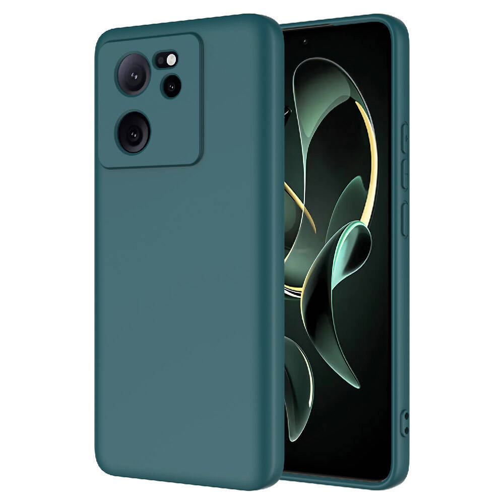 Xiaomi Uyumlu  Mi 13T Pro Kılıf Zore Mara Lansman Kapak-Koyu yeşil
