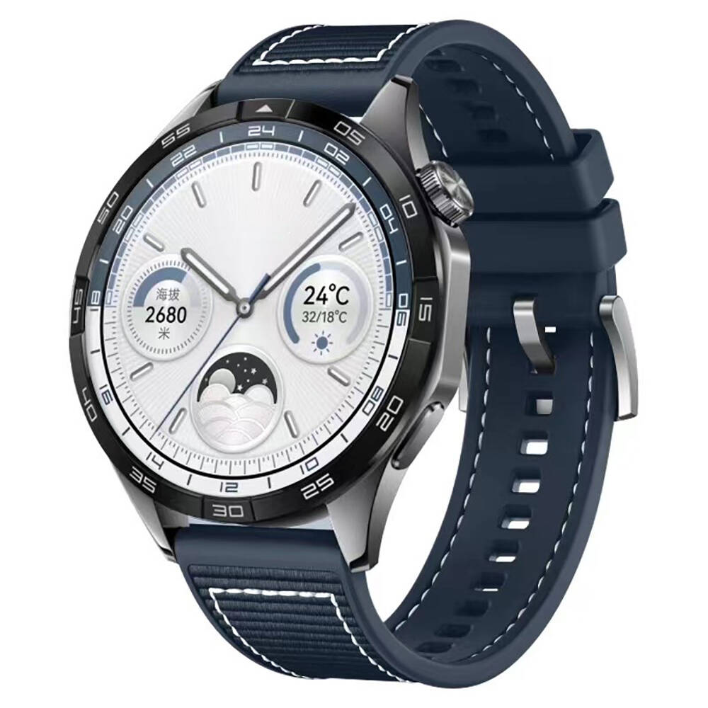 Galaxy Uyumlu Watch 46mm Zore KRD-102 22mm Silikon Kordon-Mavi