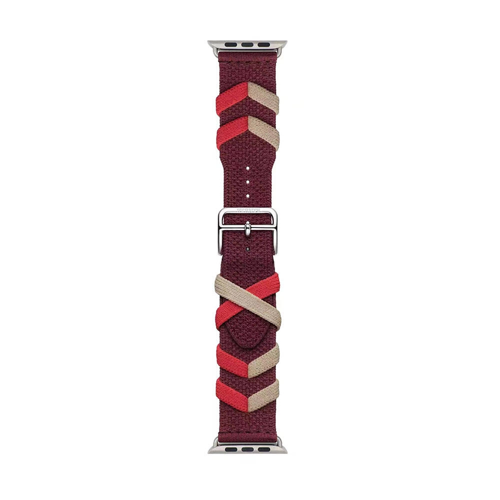 Watch 42mm Zore KRD-97 Sarmal Örgü Tasarımlı Kordon