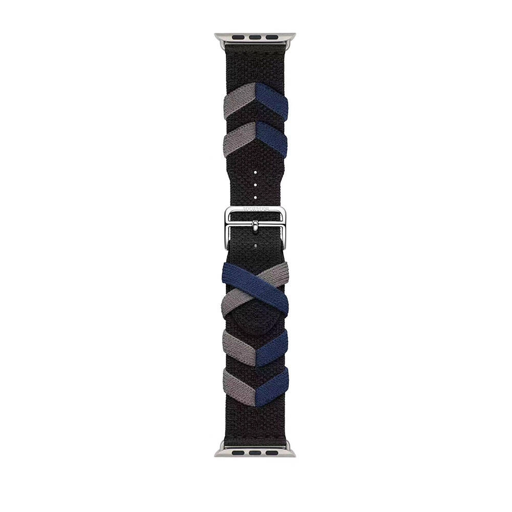 Watch 44mm Zore KRD-97 Sarmal Örgü Tasarımlı Kordon