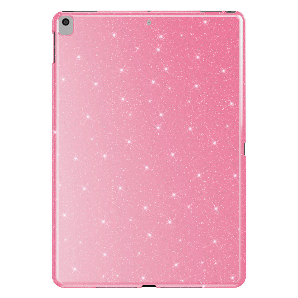 iPad Uyumlu 10.2 2021 (9.Nesil) Simli Parlak Görünümlü Zore Tablet Koton Kılıf-Pembe