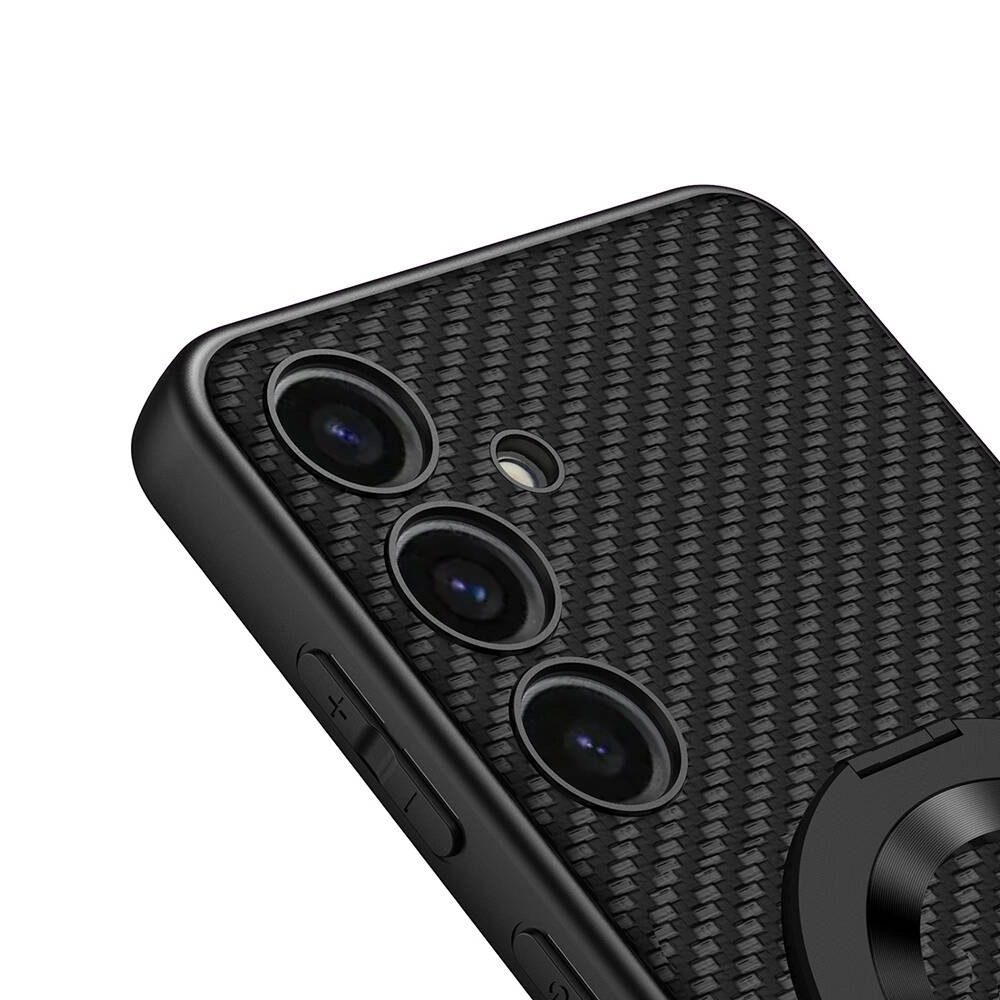 Galaxy Uyumlu S24 Wireless Şarj Özellikli Zore Kıpta Standlı M-safe Silikon Kapak
