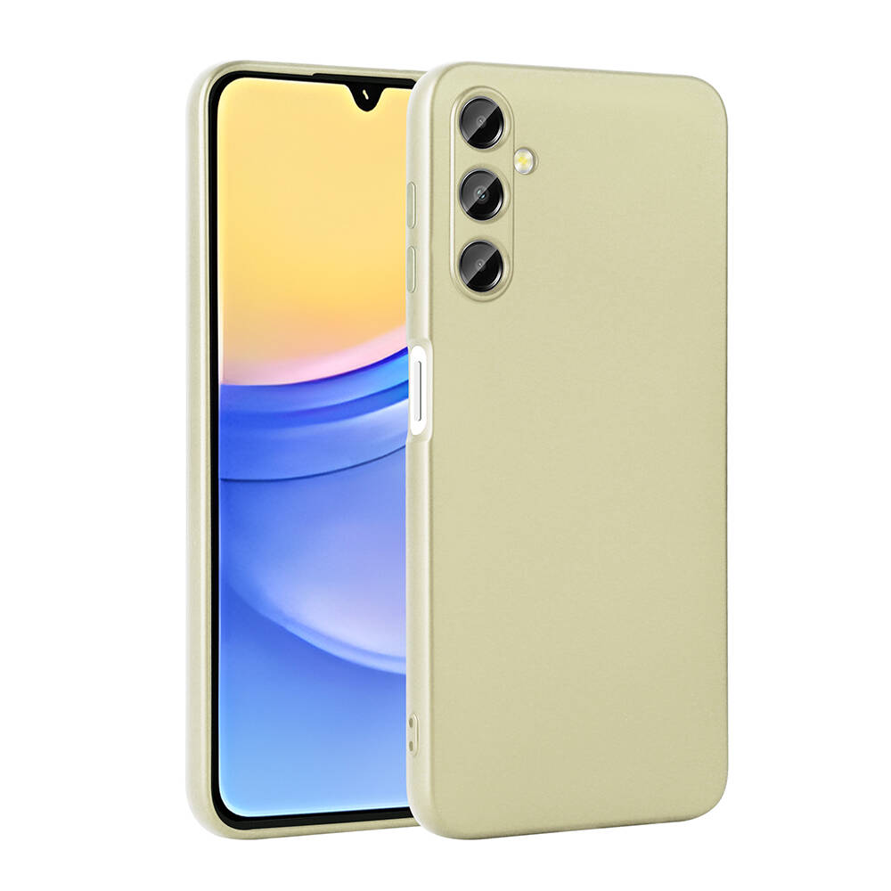 Galaxy Uyumlu A15 Kılıf Zore Premier Silikon Kapak-Gold