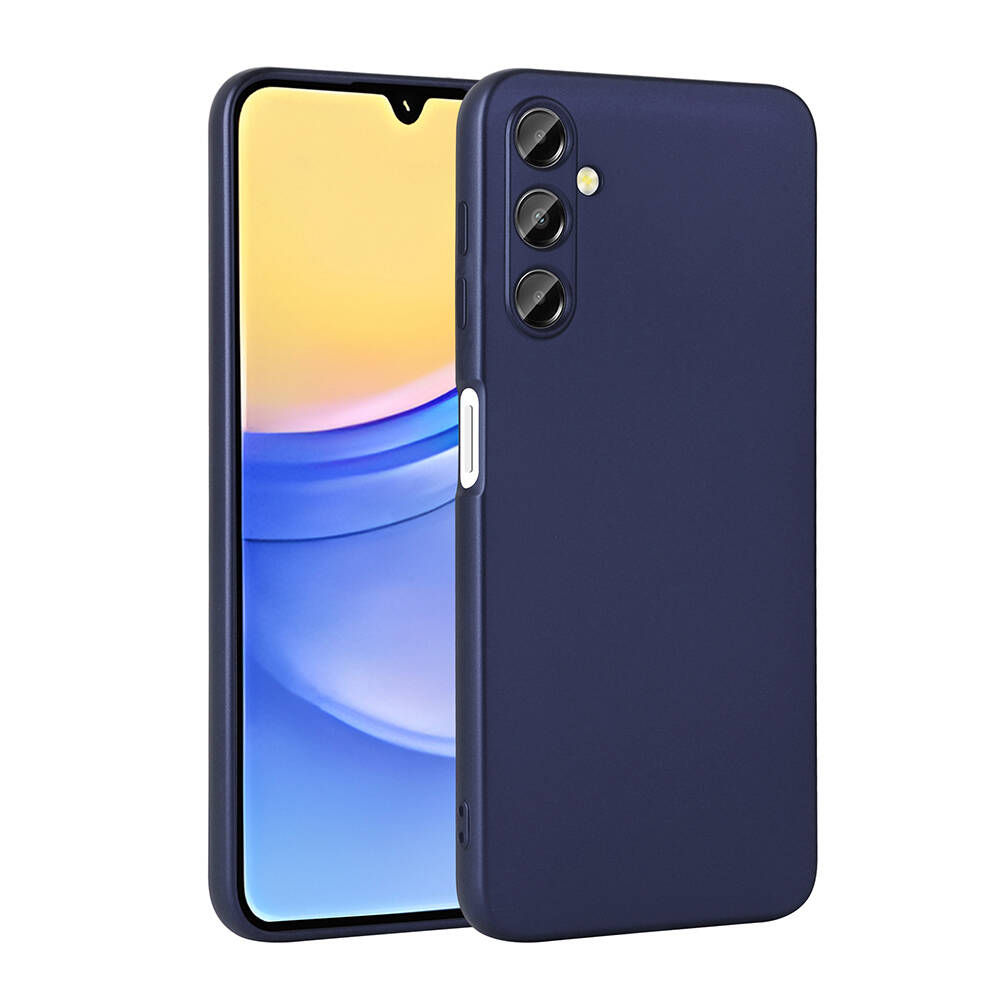 Galaxy Uyumlu A15 Kılıf Zore Premier Silikon Kapak-Lacivert
