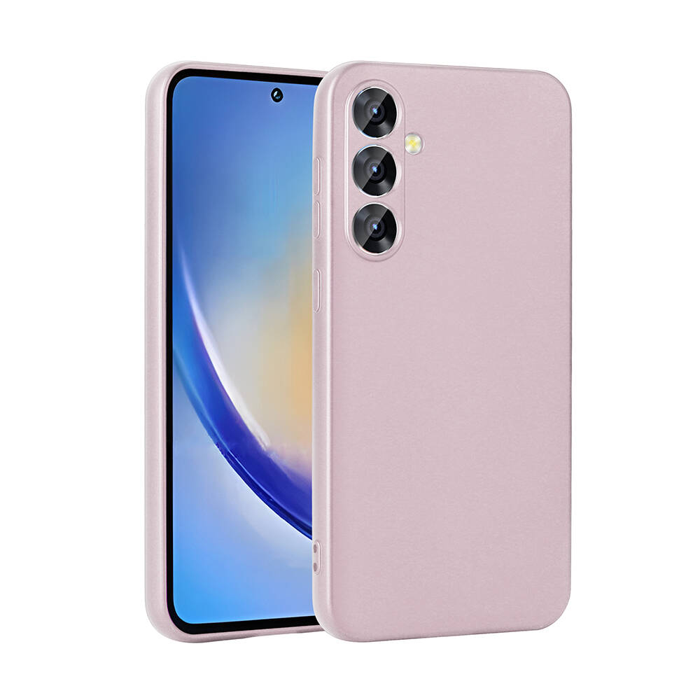 Galaxy Uyumlu A35 Kılıf Zore Premier Silikon Kapak-Rose gold