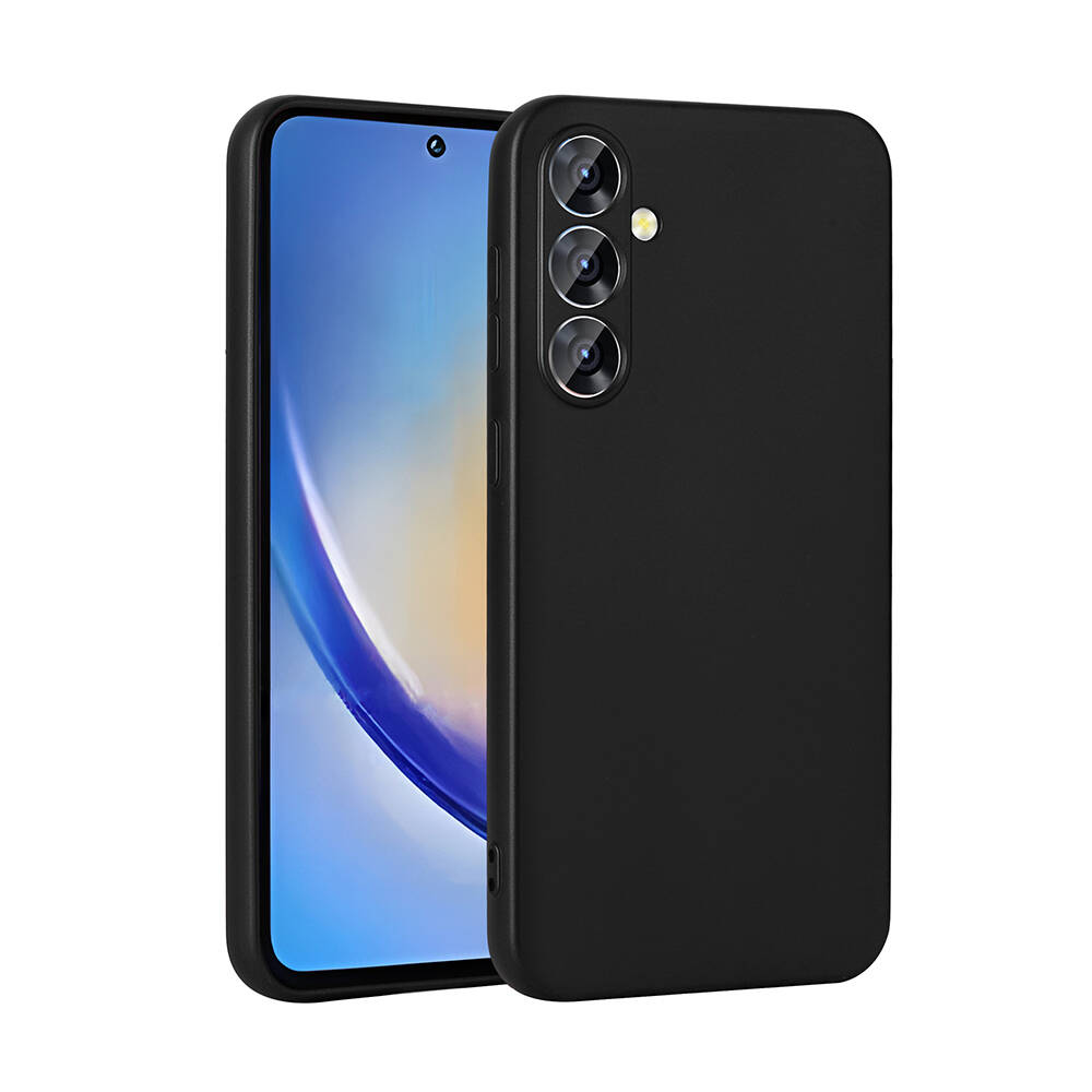 Galaxy Uyumlu A35 Kılıf Zore Premier Silikon Kapak-Siyah