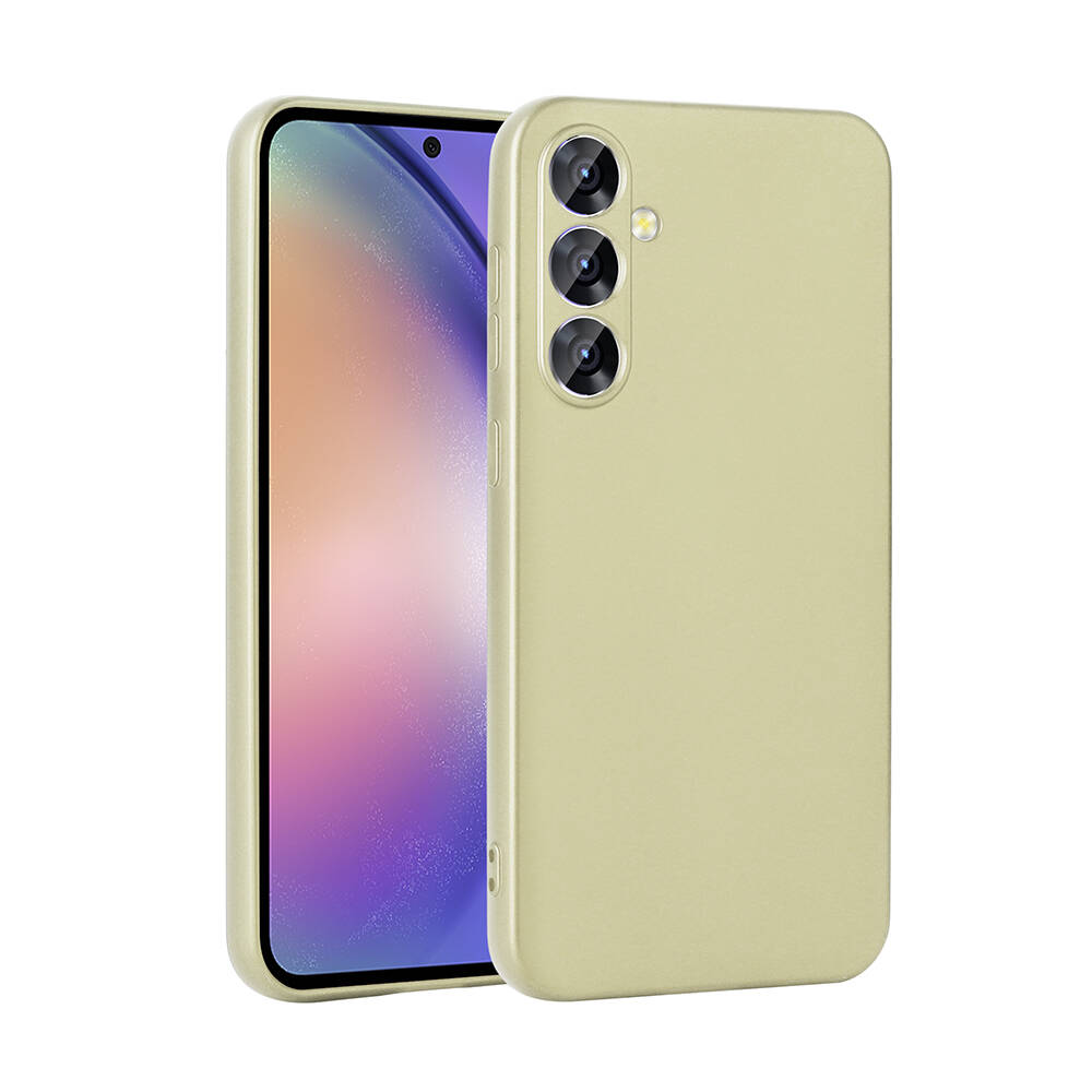 Galaxy Uyumlu A55 Kılıf Zore Premier Silikon Kapak-Gold