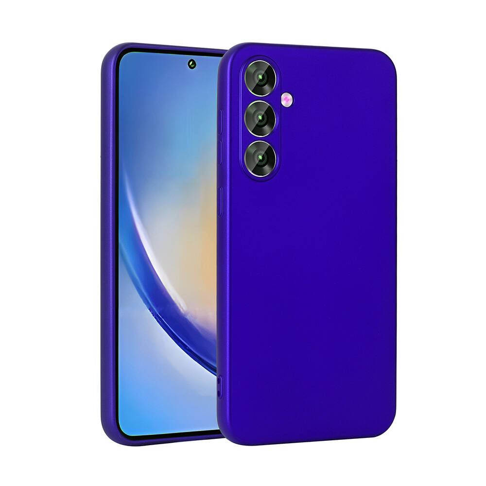 Galaxy Uyumlu A55 Kılıf Zore Premier Silikon Kapak-Saks mavi