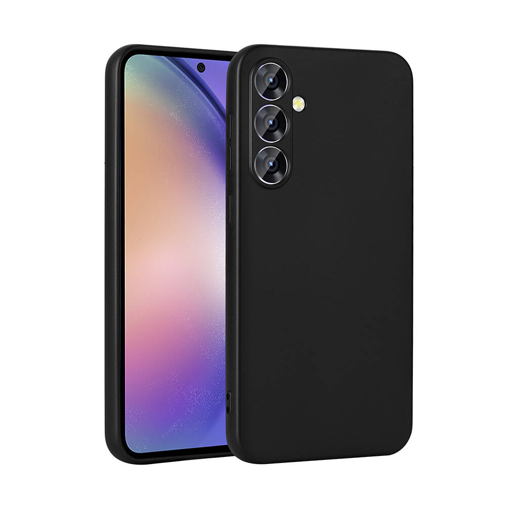 Galaxy Uyumlu A55 Kılıf Zore Premier Silikon Kapak-Siyah