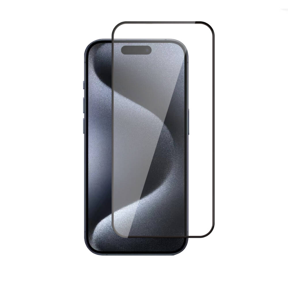 iPhone Uyumlu 15 Pro Max Zore 3D Rika Temperli Cam Ekran Koruyucu