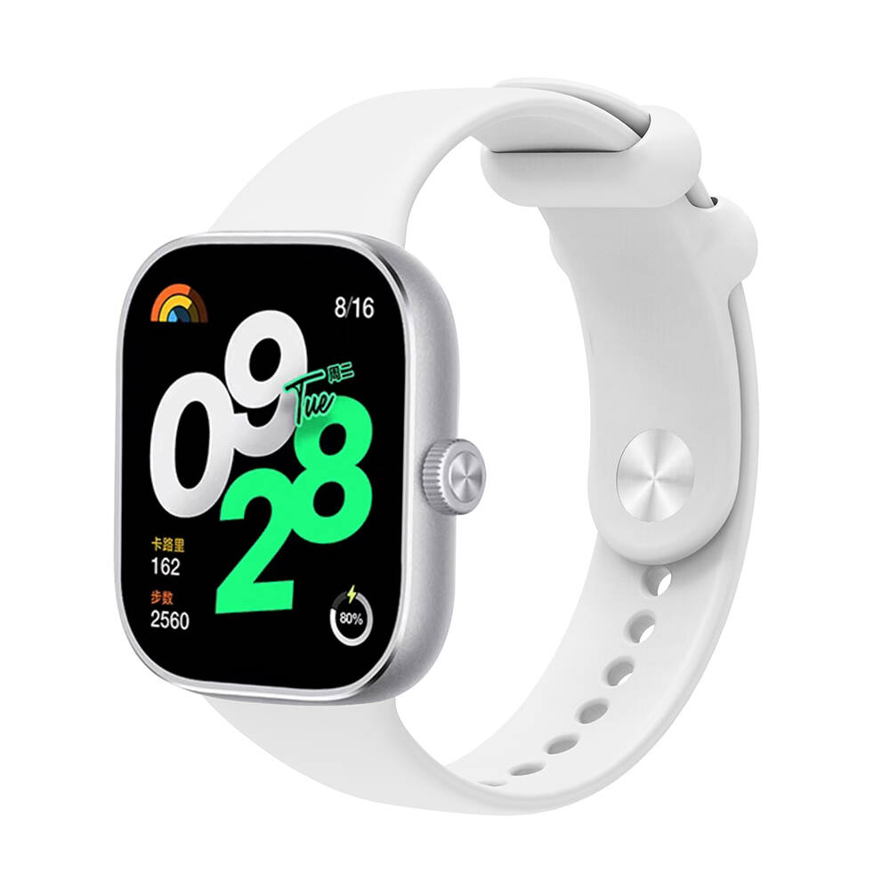 Xiaomi Uyumlu  Redmi Watch 4 Zore KRD-109 Silikon Kordon-Beyaz