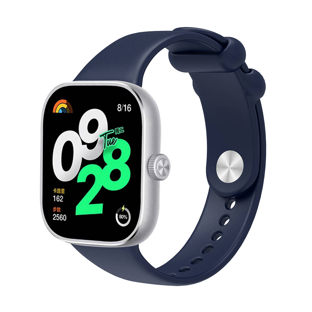 Xiaomi Uyumlu  Redmi Watch 4 Zore KRD-109 Silikon Kordon-Lacivert