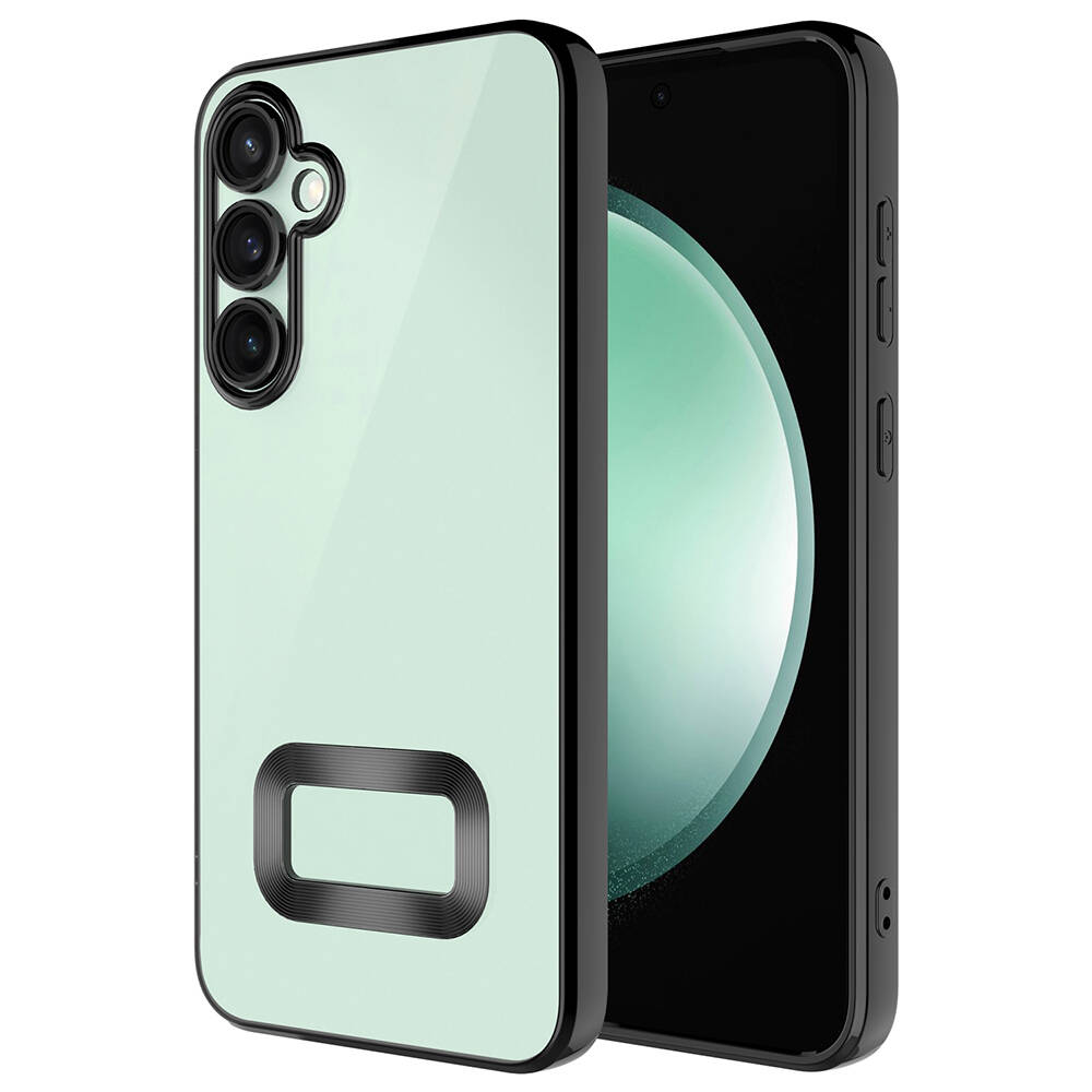 Galaxy Uyumlu S24 Kılıf Kamera Korumalı Logo Gösteren Zore Omega Kapak